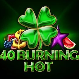 40 Burning Hot slot logo by Amusnet Interactive at Wettson Casino