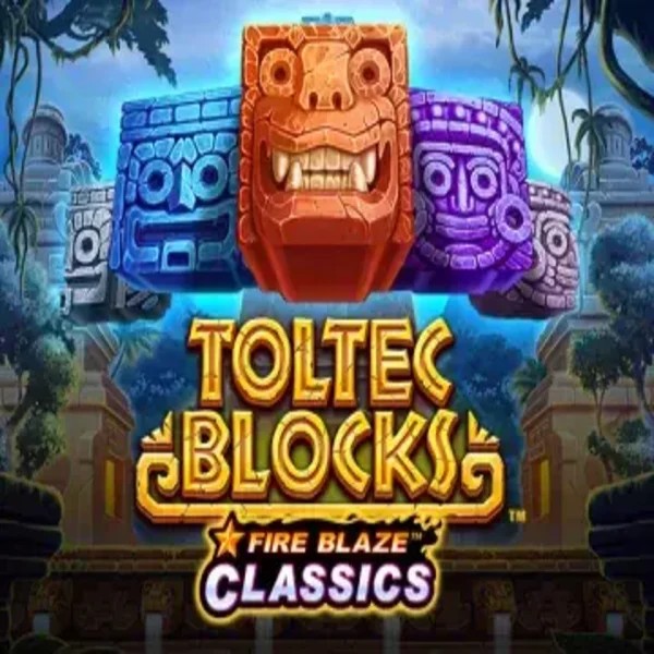 Fire Blaze: Toltec Blocks logo by Rarestone Gaming Wettson Casino